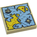 LEGO Zandbruin Tegel 2 x 2 met Pirate Treasure Map met groef (3068 / 19524)