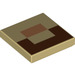 LEGO Tan Tile 2 x 2 with Steve Brown Mouth with Groove (3068 / 39882)