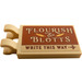 LEGO Beige Flise 2 x 3 med Vandret Clips med &#039;FLOURISH &amp; BLOTTS&#039; og &#039;WRITE THIS WAY&#039; Klistermærke (Tykt åbent &#039;O&#039; klip) (30350)