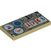 LEGO Bronzer Tuile 2 x 4 avec &quot;1968&quot; et Clock (29673 / 87079)