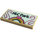 LEGO Tan Tile 2 x 4 with &#039;HLC Park&#039;, Heart, Swans, Rainbow Sticker (87079)