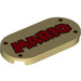 LEGO Tan Tile 2 x 4 with Rounded Ends with &#039;MARIO&#039; (68950 / 103768)