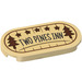 LEGO Tan Tile 2 x 4 with Rounded Ends with &#039;TWO PINES INN&#039; Sticker (66857)