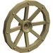 LEGO Tan Wagon Wheel Ø33.8 with 8 Spokes with Notched Hole (4489)