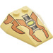 LEGO Tan Wedge 4 x 4 Triple with Lime Light without Stud Notches (6069 / 84530)