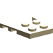 LEGO Zandbruin Wig Plaat 3 x 4 met noppen (28842 / 48183)