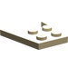 LEGO Zandbruin Wig Plaat 3 x 4 zonder Stud Inkepingen (4859)