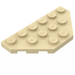 LEGO Beige Kiila Levy 3 x 6 jossa 45º Kulmat (2419 / 43127)