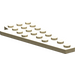 LEGO Zandbruin Wig Plaat 4 x 8 Vleugel Rechtsaf met onderkant Stud Notch (3934)