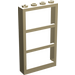 LEGO Tan Window 1 x 4 x 6 Frame with Three Panes (46523 / 57894)