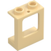 LEGO Tan Window Frame 1 x 2 x 2 (Plane) with 1 Hole in Bottom (60032)