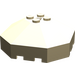 LEGO Tan Windscreen 6 x 6 Octagonal Canopy with Axle Hole (2418)