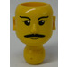 LEGO Technic Action Figur Hoved med Mustache, hvid Pupils (2707)