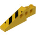 LEGO Technic Steen Vleugel 1 x 6 x 1.67 met Zwart en Geel Danger Strepen Links Sticker (2744)