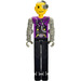 LEGO Technic Figure Cyborg, Purple Torso with cyborg pattern, Mechanical Light gray Arms, Black Legs, Yellow Head, Cyborg Eyepiece Technic Figure