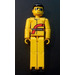 LEGO Technic Figure Power Puller Driver, Geel Torso met &#039;TECHNIC&#039; Patroon, Geel Armen, Geel Poten, Geel Hoofd met sunglasses, Zwart Haar Technische figuur