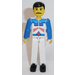 LEGO Technic Figure met Wit Poten, Rood en Wit Torso, Blauw Armen Technische figuur