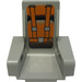 LEGO Technic Seat 3 x 2 Base with Orange Straps Sticker (2717)