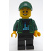 LEGO Teenager met Dark Green Top en Pet minifiguur
