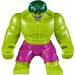 LEGO The Hulk, Lime Green met Shaggy Haar minifiguur