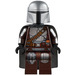 LEGO The Mandalorian med Kappe og Vanlig Hode med Sølv Rustning Minifigur