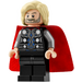 LEGO Thor med Svart Drakt og Bushy Hår Minifigur