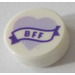LEGO Tile 1 x 1 Round with BFF on Lavender Heart (35380)