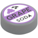 LEGO Плочка 1 x 1 Кръгъл с &quot;Grape Soda&quot; (35380)