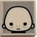 LEGO Tile 1 x 1 with Bald Male Head with Frown with Groove (3070) LEGO Tile 1 x 1 with Bald Male Head with Frown with Groove (3070)