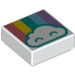 LEGO Tile 1 x 1 with Cloud and Rainbow with Groove (3070 / 49610)