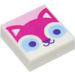 LEGO Tile 1 x 1 with Fox Face with Groove (3070 / 73002)