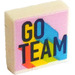 LEGO Tile 1 x 1 with 'GO TEAM' with Groove (3070) LEGO Tile 1 x 1 with 'GO TEAM' with Groove (3070)