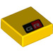LEGO Tuile 1 x 1 avec &quot;GR&quot; avec rainure (3070 / 72298)