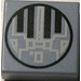 LEGO Tile 1 x 1 with TIE Fighter Hatch with Groove (3070)