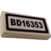 LEGO Tile 1 x 2 with &quot;BD16353&quot; Sticker with Groove (3069)