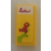 LEGO Tile 1 x 2 with &#039;bird&#039; Sticker with Groove (3069)