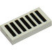 LEGO Tile 1 x 2 with Black Grille with Groove (3069)