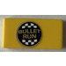LEGO Tile 1 x 2 with &#039;Bullet Run&#039; Sticker with Groove (3069)