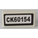 LEGO Tile 1 x 2 with &#039;CK60154&#039; License Plate Sticker with Groove (3069)
