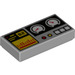 LEGO Fliese 1 x 2 mit Control Panel mit Gelb Screen mit Nut (3069 / 73779)