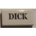 LEGO Tile 1 x 2 with &quot;DICK&quot; Sticker with Groove (3069)