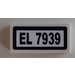 LEGO Tile 1 x 2 with &#039;EL 7939&#039; Sticker with Groove (3069)