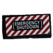LEGO Tile 1 x 2 with Emergency Shutdown Sticker with Groove (3069)