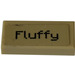 LEGO Tile 1 x 2 with "Fluffy" Sticker with Groove (3069)