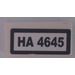 LEGO Tile 1 x 2 with &#039;HA 4645&#039; Sticker with Groove (3069 / 30070)