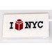 LEGO Tile 1 x 2 with I (Brick) NYC Sticker with Groove (3069)