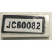 LEGO Tile 1 x 2 with &quot;JC60082&quot; Sticker with Groove (3069)