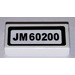 LEGO Tile 1 x 2 with JM60200 License Plate Sticker with Groove (3069)