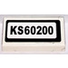 LEGO Tile 1 x 2 with KS60200 License Plate Sticker with Groove (3069)