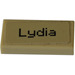 LEGO Tile 1 x 2 with "Lydia" Sticker with Groove (3069)